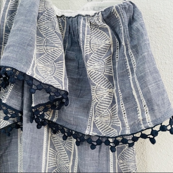 NEW THML Summer Cotton Halter Ruffle Summer Dress Size L - Picture 6 of 11